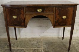 Edwardian inlaid mahogany dressing table / writing table