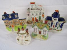 Collection of miniature flat backs including Stanfield Hall