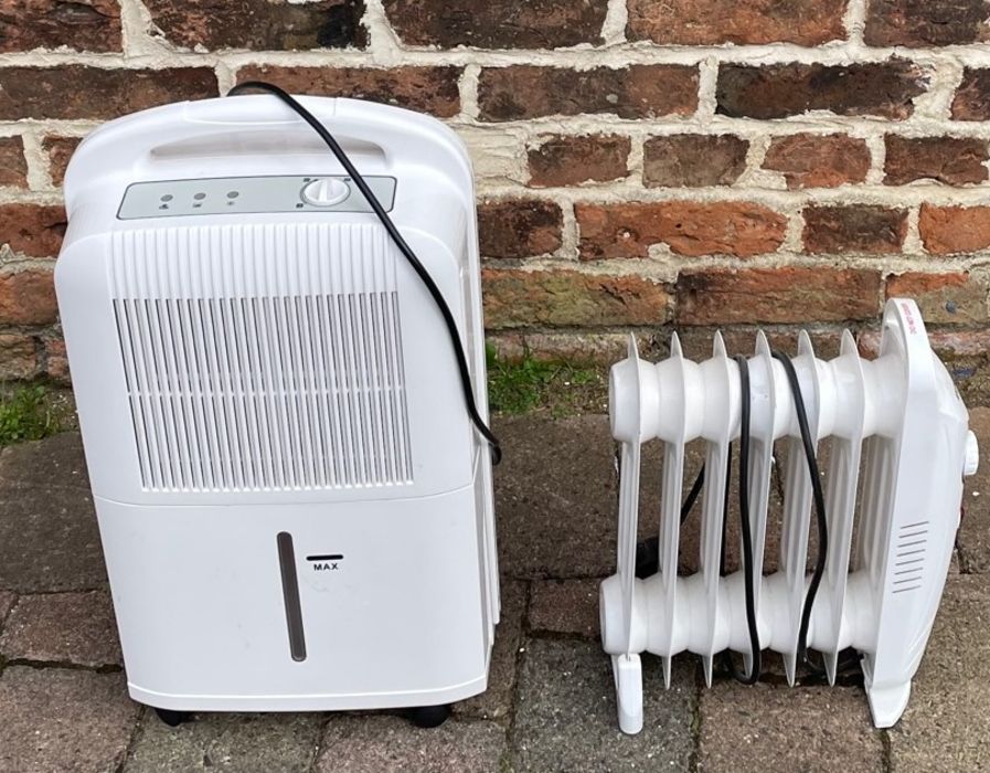 Dehumidifier and small electric radiator