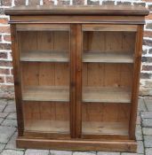 Pine glazed cabinet W 83cm D 28cm Ht 94cm