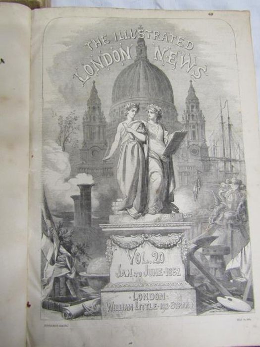 The Illustrated London News vol.18-20-26 and 40(xl) incomplete (pages missing) and a cash book 1956 - Image 3 of 7