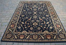 Black Persian style carpet, 288cm x 202cm