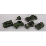 Dinky Toys Meccano army vehicles including Jeep and scout car