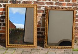 2 gilt framed wall mirrors, largest 89cm x 63cm