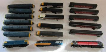 Selection of Hornby and Triang 00 gauge trains, including Virgin trains and inner city trains