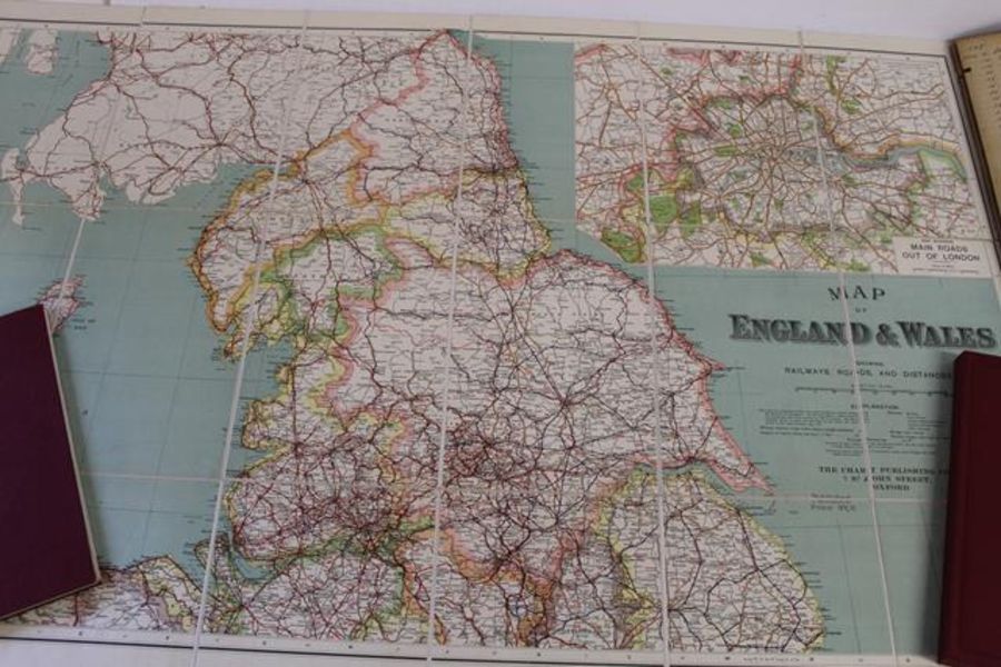 1898 ledger, Vol. 48 Lincolnshire red herd book and a set of 2 silk backed bound maps of England & - Image 4 of 6