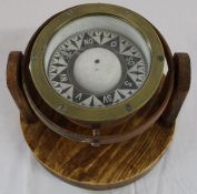 Ship's binnacle on later wooden frame