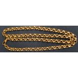 9k gold large curb chain necklace, 36.5g Length 21in