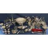 Victoria Hotel Cleethorpes 7 piece silver plated tea service & quantity of various silver plate