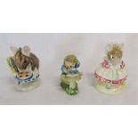 2 Beatrix potter figures and one other