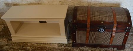 Modern cabin trunk and a TV stand