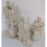 3 1998/99 Alice Heath Austin sculptures - tallest standing approx. 60cm tall