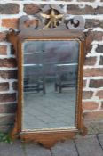 Chippendale style wall mirror, 89cm x 49cm