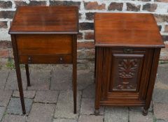 Victorian pot cupboard and sewing cabinet
