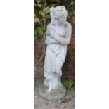 Concrete garden ornament in the form of a classical female figure, height 119cm
