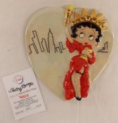 Wade Betty Boop heart shaped ceramic 'Liberty'  wall plaque 18/250