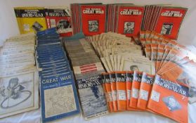 Large selection of World War magazines including Hutchinson's pictorial, The Great War, The second
