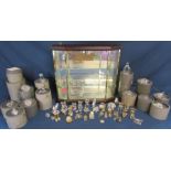 Collection of Swarovski crystal pieces - some boxed - with light up display cabinet, includes '