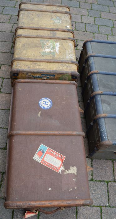 3 vintage bentwood travelling trunks - Image 2 of 3
