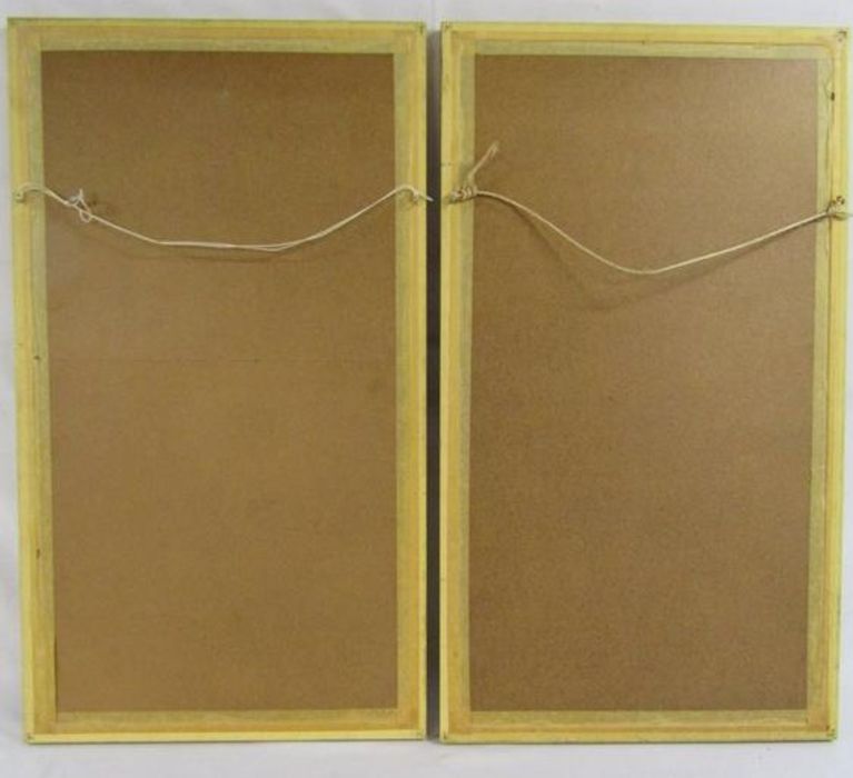 Pair of Chinese oriental pictures depicting Kuan Yin one with a baby and dragon and the other with a - Image 5 of 5