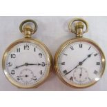 A Reymond 21 jewels pocket watch guaranteed 10 years dia. approx. 5cm and 7 jewel pocket watch in