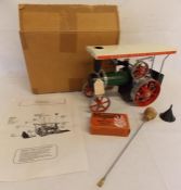 Mamod steam tractor TE1A boxed (plain cardboard) with all accessories