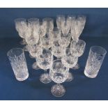 Crystal glassware including Stuart tumblers