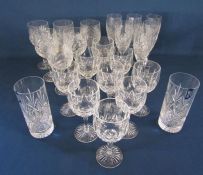 Crystal glassware including Stuart tumblers