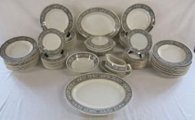 Wood & Sons Alpine white ironstone 'Saracen' dinner service