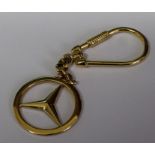 Marked as 750 & tested as 18ct gold Mercedes Benz key ring 20.0g