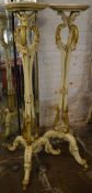 Pair of ornate gilt torchiere plant stands Ht 153cm