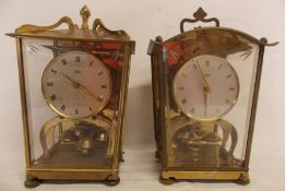 2 Schatz 400 day clocks made in Germany - one missing some glass