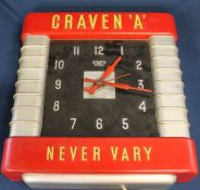 Smith Sectric Craven "A"  advertising wall clock 33cm x 36cm