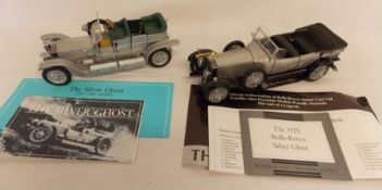 Rolls-Royce 1907 The Silver Ghost and 1925 Rolls-Royce Silver Ghost Franklin Mint Collector cars