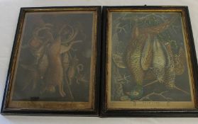 Pair of 18th century hand coloured engravings Dead Game - "A Pheasant & a Brace of Woodcocks" and "A