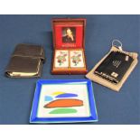 Queen of Denmark playing cards, Barcelona dish, Filofax and Radley purse