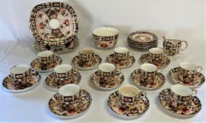 Selection of tea cups, saucers, plates, sandwich plates etc, including Royal Crown Derby and