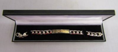Silver ID bracelet total weight 1.5ozt