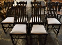 1930s dining chairs with barley twist legs and supports