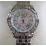 Rotary Chronospeed ladies watch with mother of pearl face and set with cubic zirconia