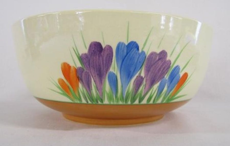 Clarice Cliff Newport pottery Crocus bowl - approx. dia. 21.5cm height 9cm - Image 3 of 8