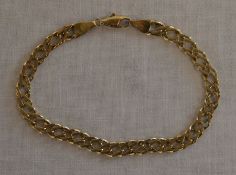 Tested as 9ct gold bracelet weight 6.7g length 20cm