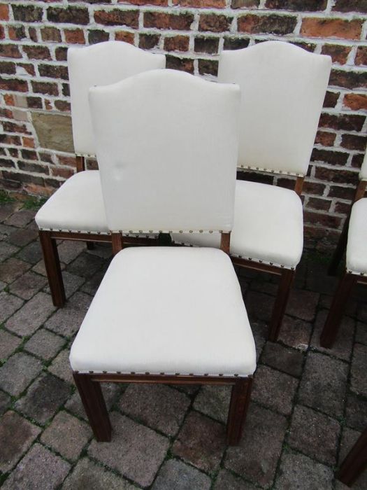 6 dining chairs - recently re-upholstered - Image 3 of 3