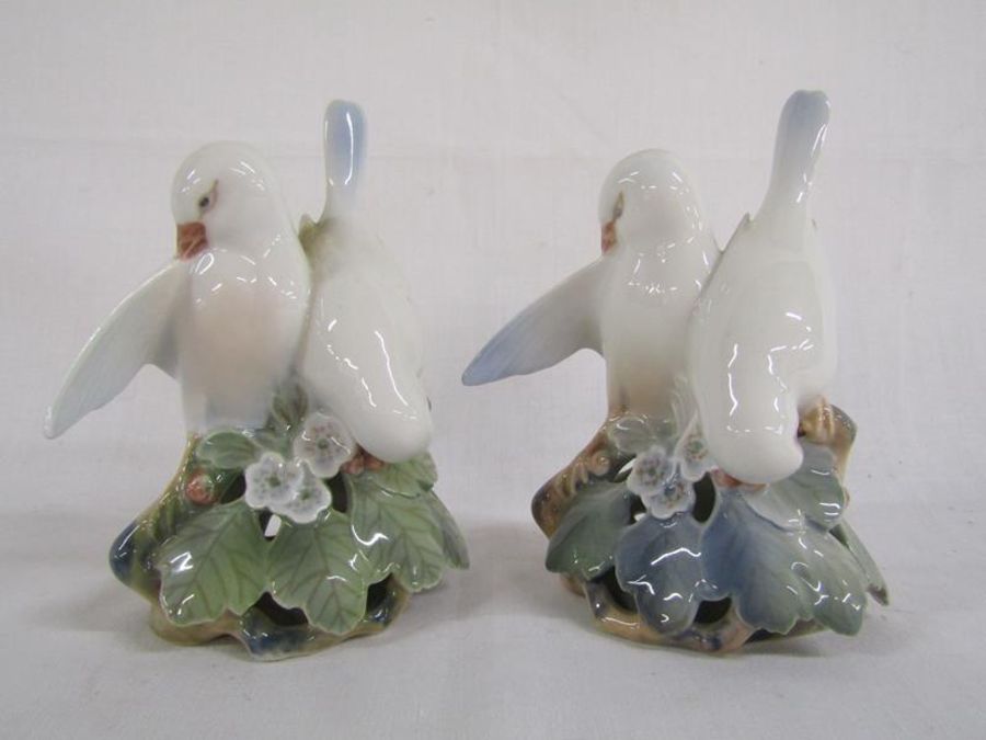 Royal Copenhagen figurines -  'Love Birds' 402 and '2 Doves' 056