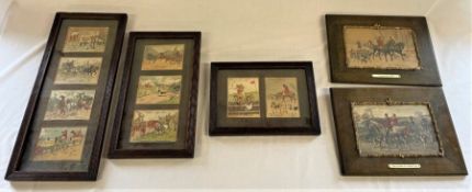 Selection of sporting prints, depicting horse racing and hunting