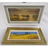 2 small pictures - I Dunn Horse and Carts and Yellowfield Tuscany