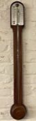 Short & Mason mahogany stick barometer