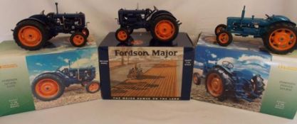 2 Fordson Major Die-cast model (one with damage) and Fordson Power Major (damaged)