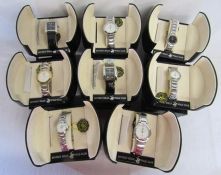 8 cased Beverley Hills Polo Club watches