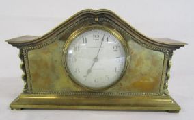 W.M Greenwood & Sons Leeds & Huddersfield brass mantel clock